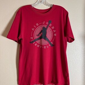Air Jordan Fight Club T-Shirt, Red, Cotton Blend, Size Large